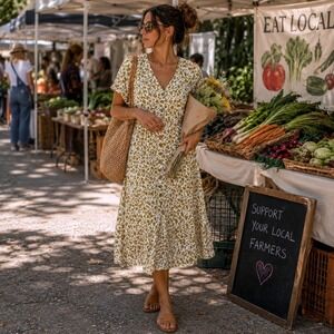 madewell floral button up midi dress Button-Front Midi Shirtdress in Floral